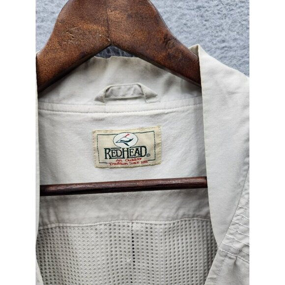 Redhead Khaki Outdoor Hunting Fishing Vest XL With Multiple Pockets - Picture 2 of 4